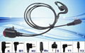 Two Way Radio Earpiece G Shape with Small Lapel PTT(GT-E012 ) 1