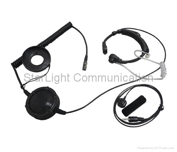 Two Way Radio Throat Actived Microphone with Finger PTT > GT - TV 3