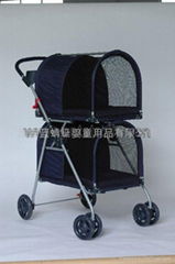 double decks pet stroller