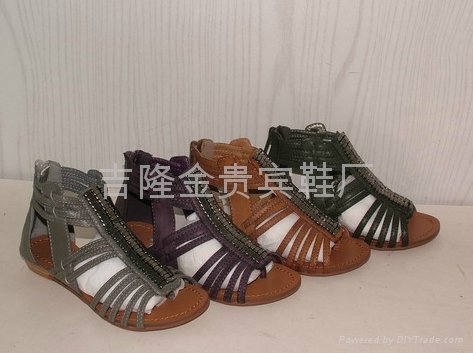 新款時尚涼鞋，廣州涼鞋，涼鞋批發，羅馬涼鞋，沙灘涼鞋 4