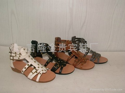 新款時尚涼鞋，廣州涼鞋，涼鞋批發，羅馬涼鞋，沙灘涼鞋 5
