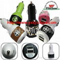 2USB car charger for IPOD and ipad