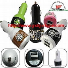 2USB car charger for IPOD and ipad 