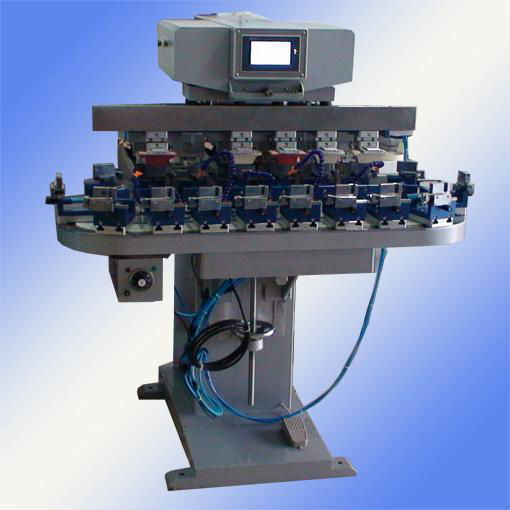 6-color automatic rotary pad printer