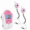 1.5 Inch Red Flower 2.4ghz Wireless Baby Monitor Night Vision LM-BM477 3