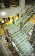 Steel-glass staircase