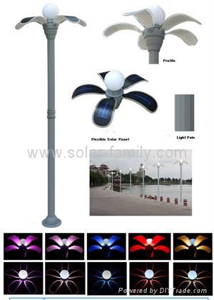 5W  Flexible Solar LED Landscape/Spot/Garden/Yard Lamp(7-color Gradual Change & 