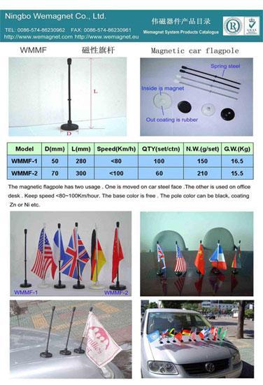 magnetic car flagpole