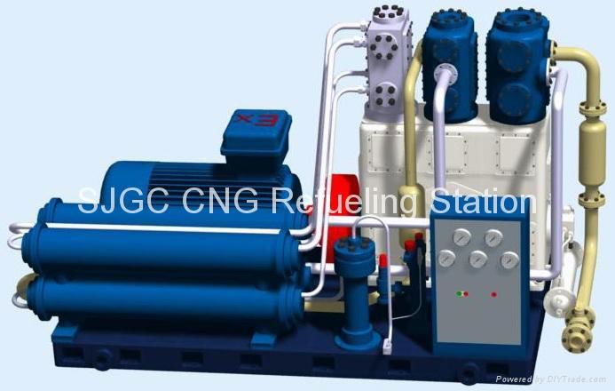 Water Cooling CNG Compressor Driven By Electric Motor 3