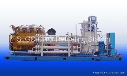 Air Cooling CNG Compressor Driven By Gas Engine