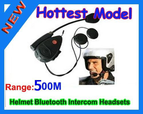 Bluetooth Motorcycle Helmet Headsets Intercom Speaker, 500m Intercom Headset 