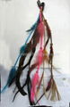 Synthetic feather hair extension