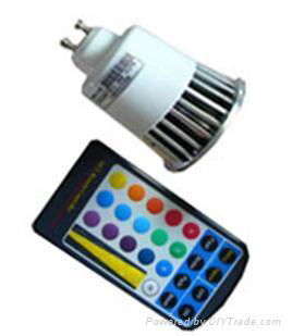 RGB LED light 5W with remote controller 2
