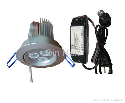 dimmable LED downlight 3X3W