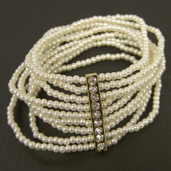 Multi rows pearl bracelet