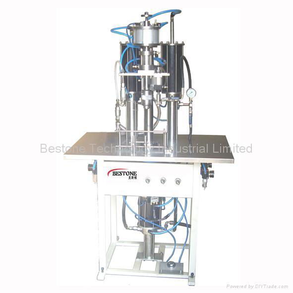 BS-8005 Semiautomatic 3 in 1 aerosol filling machine