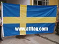 full sewn and embroidered nylon national flag 