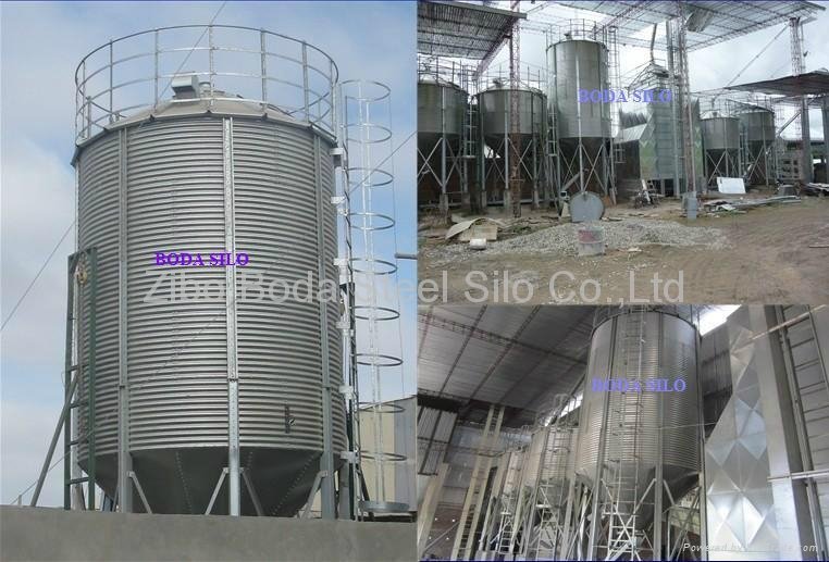 Galvanized hopper and flat bottom steel silo for sale   2