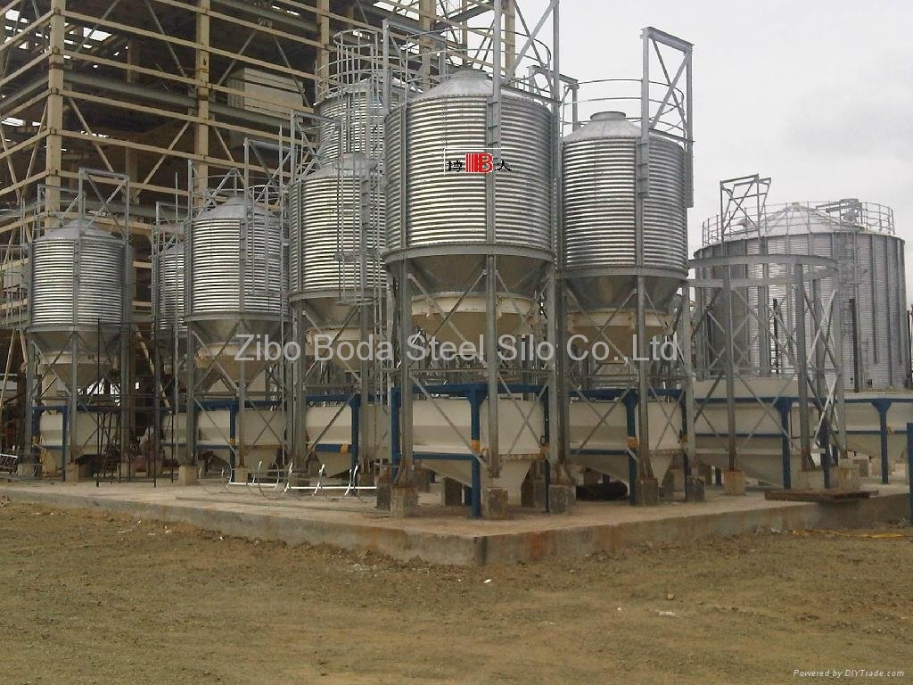 Galvanized hopper and flat bottom steel silo for sale   3