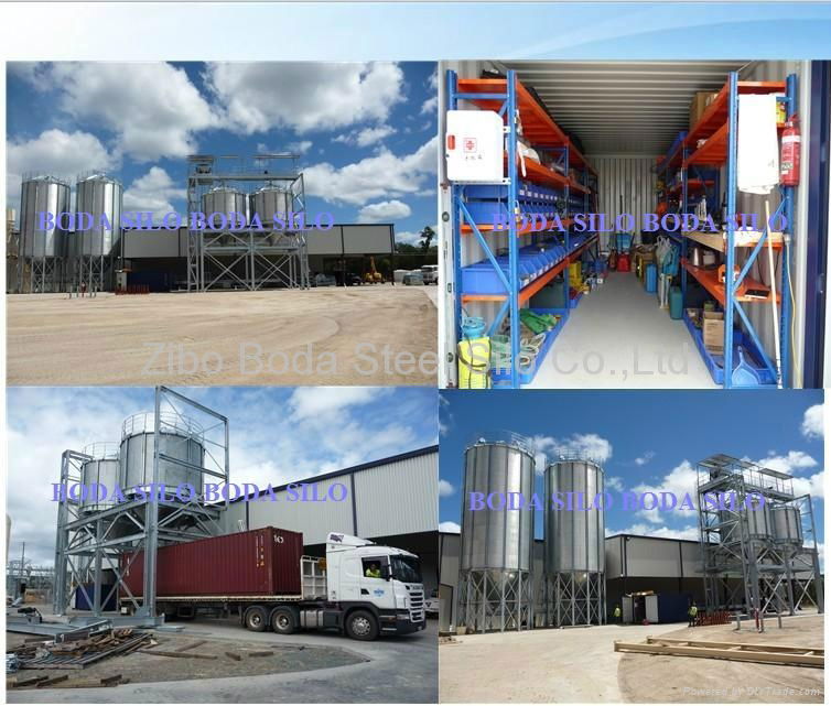 Galvanized hopper and flat bottom steel silo for sale   5