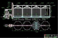  galvanized steel silos with flat bottom 
