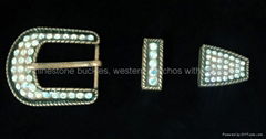 Rhinestone belt buckle sets