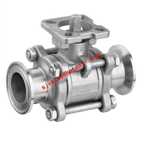 stainless steel CF8 CF8M CF3M 1000WOG 3pc ball valves with mounting flange 3