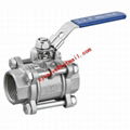 API NPT 3PC ball valve with Lock（NPT.BSPT.BSPT）