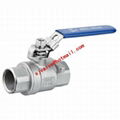 2PC Stainless Steel Ball Valves with Female Thread(1000WOG）