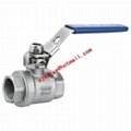 stainless steel 3PC ball valve, tri-clover end, sanitary grade 5