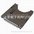 sd card socket connector,memory card socket,push push 1