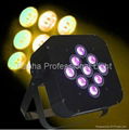 New 4W*9pcs 4 in 1 Tri-Color Battery Power & Wireless DMX Par Can Light