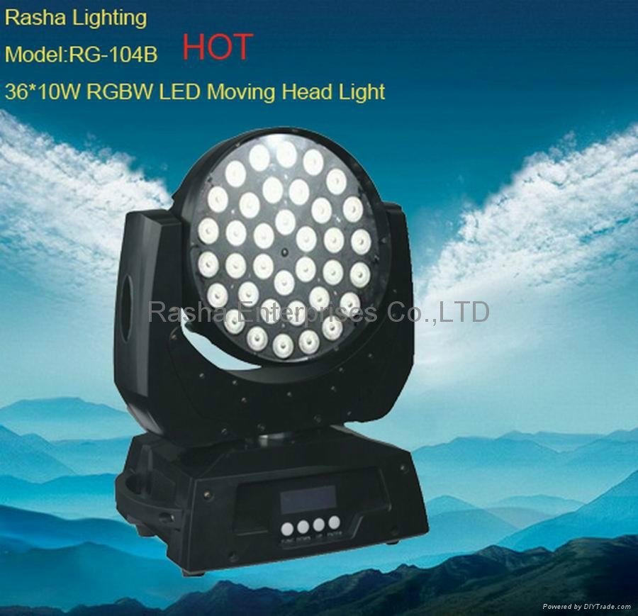 NEW 36PCS*10W 4in1 RGBW LED Moving Head Light-Stage Ligh