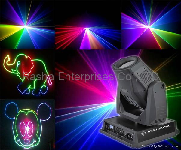 NEW 1W RGB Full Color Moving Head Laser Light,Animation Laser for Advertisin
