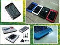 Solar cell phone chargers with a flashlight 2