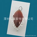 925 sterling silver pendant--coral