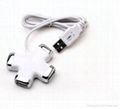 4 ports usb hub with digital clock/hub2.0/1.1/usb gift 2