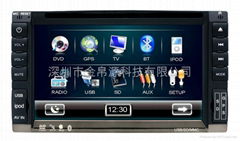 6.2" touch screen 2-Din car DVD player (J-6280)