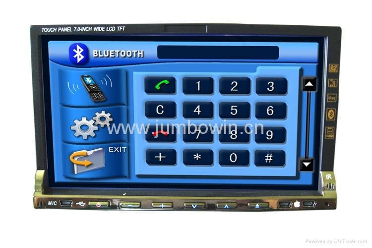 7" touchscreen 2-DIN car dvd with TV+FM(RDS)+IPOD+USB+SD+Bluetooth+CDC 2