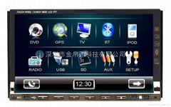 7" touchscreen 2-DIN car dvd with FM(RDS)+IPOD+USB+SD+Bluetooth+CDC+GPS+DVB-T