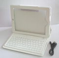 IPAD2 Silicon QWERTY Bluetooth keyboard with High quality Folding PU Leather pro 2