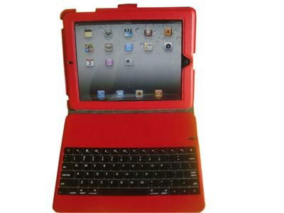 New designed hot sale ABS  bluetooth keyboard with leather case  For Ipad2/New i