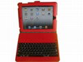 New designed hot sale ABS  bluetooth keyboard with leather case  For Ipad2/New i 1