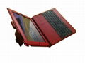 New designed hot sale ABS  bluetooth keyboard with leather case  For Ipad2/New i 2