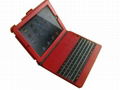 New designed hot sale ABS  bluetooth keyboard with leather case  For Ipad2/New i 3