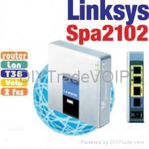 NEW UNLOCKED Linksys SPA2102 Adapter with Router - IP phone T38 VOIP Gateway 4