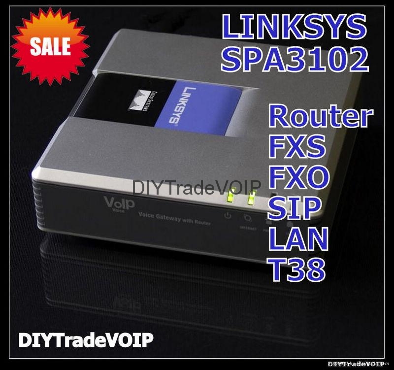 New Linksys SPA-3102 SPA3102 SIP FXO FXS PSTN UNLOCKED VOIP Gateway ip phone