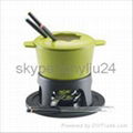 5 Quart Fondue Set in Green