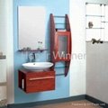 HW-P2639 Bathrooom Solid Wooden Cabinet with Ceramic Basin 