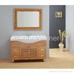 HW-P2686 Bathrooom Solid Wooden Cabinet with Ceramic Basin